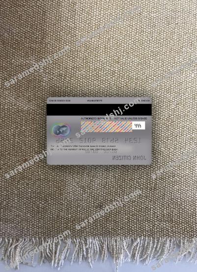 USA Discover bank mastercard photolook back